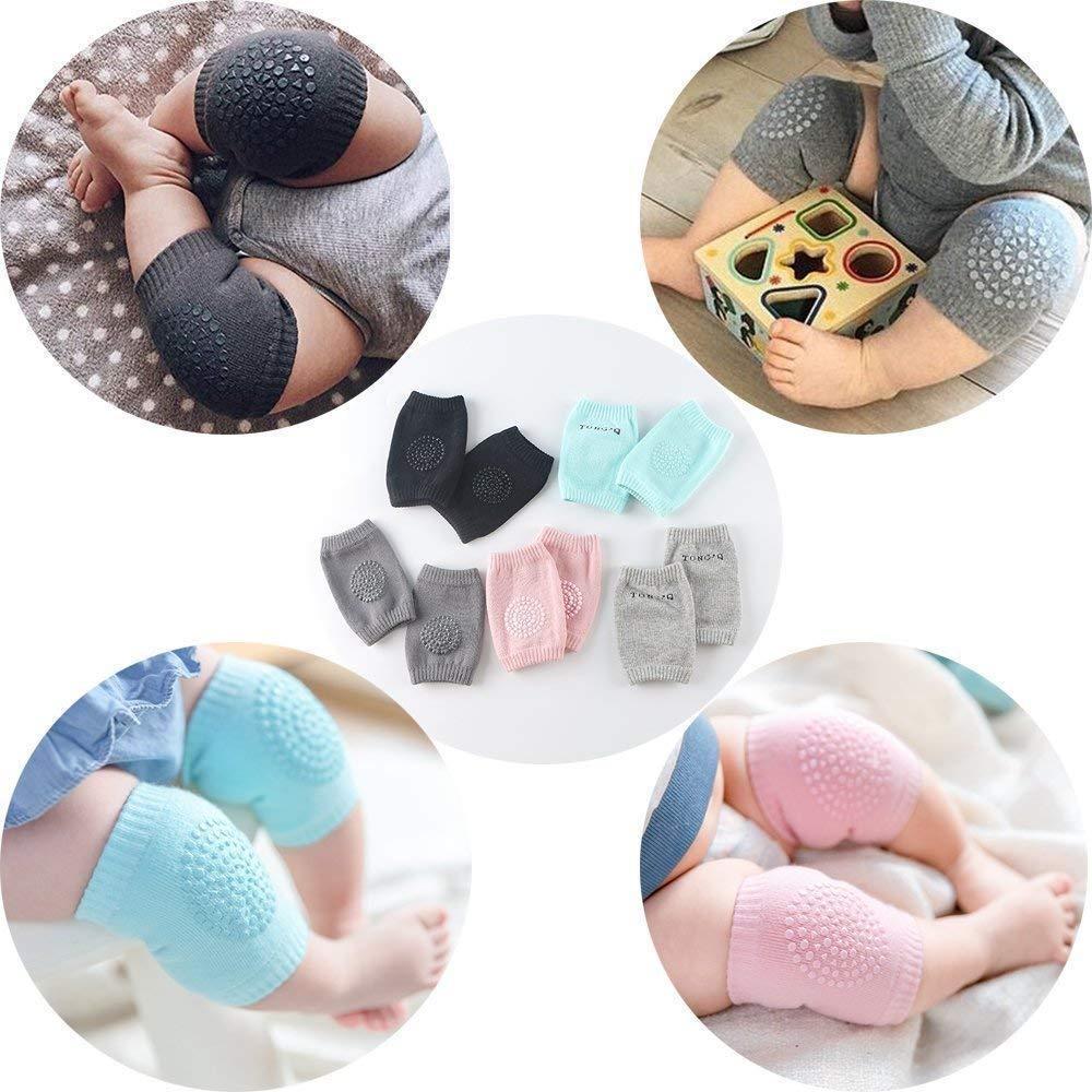 2 Pair Baby Crawling Elbow pad Baby Leg Warmer Baby Kneecap (Multi Color) - Chota Babu