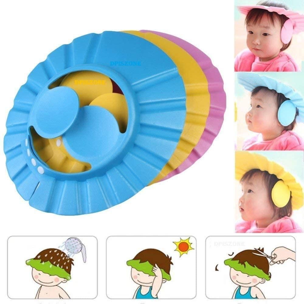 Baby Adjustable Safe Bathing Shower Cap (Pack of 2) - Chota Babu