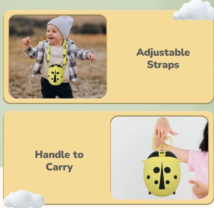 Beetle Baby Straw Sipper Water Bottle With Adjustable Straps - Chota Babu