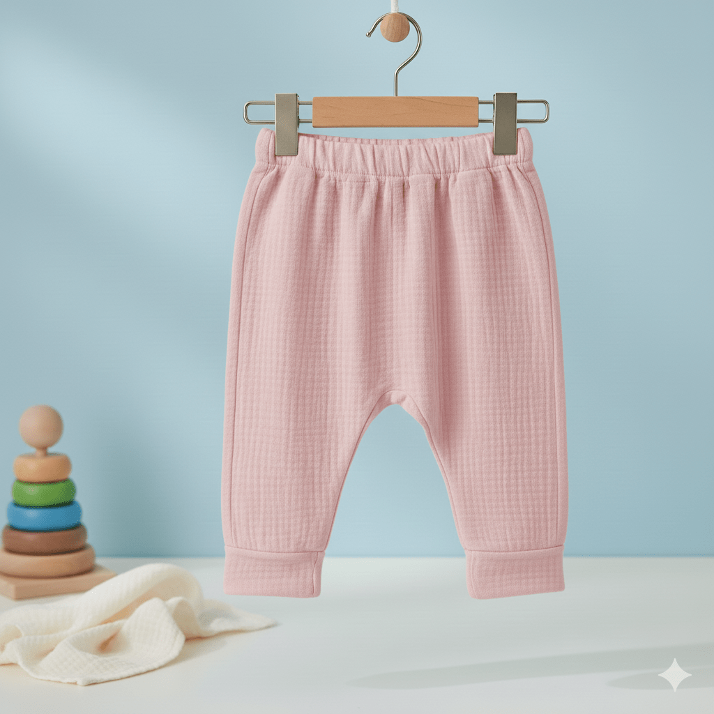 Baby Cotton Pajamas – Soft Muslin Comfort for Newborns | Baby Pink - Chota Babu