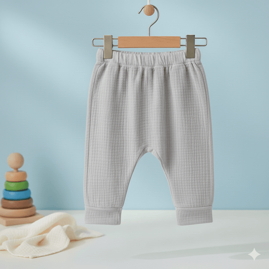 Baby Cotton Pajamas – Soft Muslin Comfort for Newborns | Soft Grey - Chota Babu