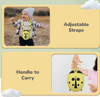 Beetle Baby Straw Sipper Water Bottle With Adjustable Straps - Chota Babu