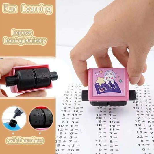Birud Addition Stamps for Kids, Roller Design Teaching Stamp,Math Stamps Practice Tools - Chota Babu