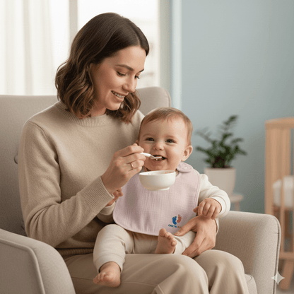 Chota Babu Muslin Cotton Baby Bib – Baby Pink - Chota Babu