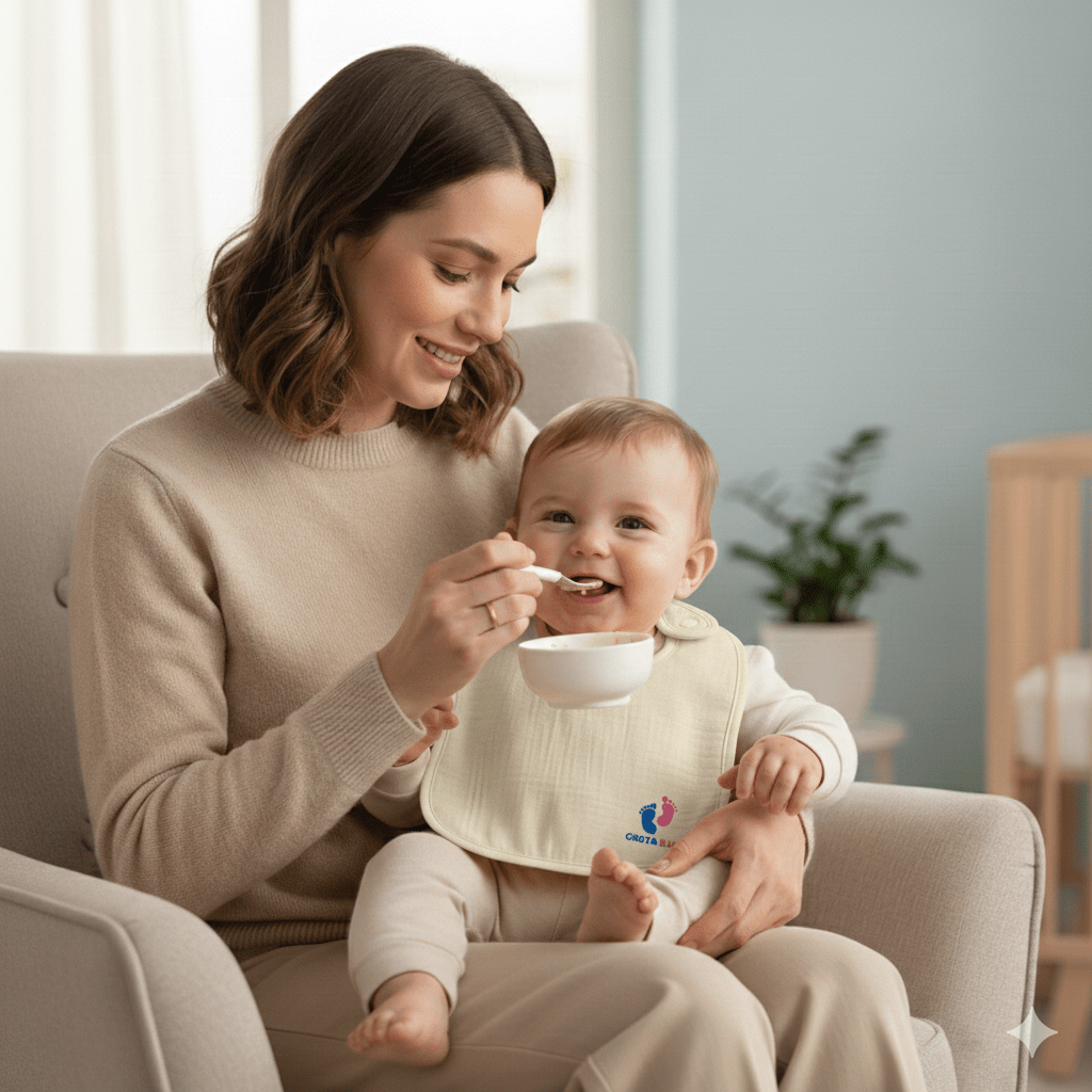 Chota Babu Muslin Cotton Baby Bib – Natural Cotton - Chota Babu