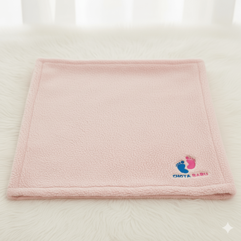 Chota Babu Ultra - Soft Baby Fur Blanket - Baby Pink - Chota Babu