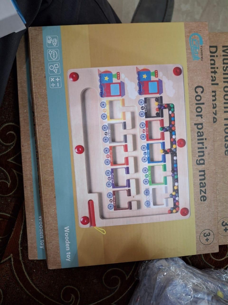 Magnetic Color & Number Maze Montessori Wooden Puzzle Game Board - Chota Babu