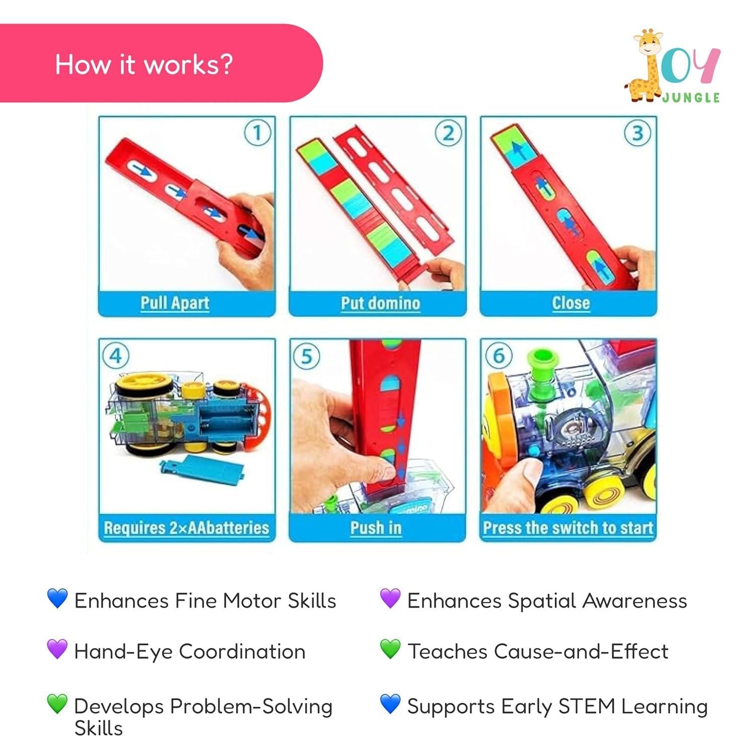 Train Toy Domino Set for Kids BPA Free Plastic with Sound Effects - Chota Babu