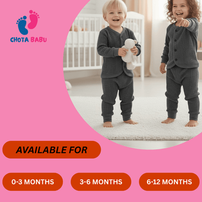 🧣💖 Wrap Your Little Heart in Warmth – Winter Baby Thermal Suit 🧸 - Chota Babu